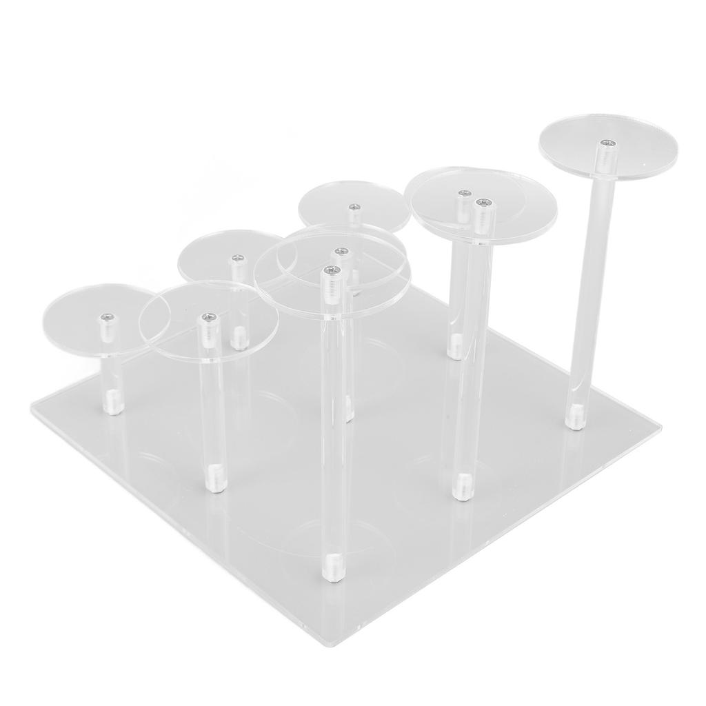 Display Riser Shelf Clear Acrylic Cake Stand Multifunctional for Cupcakes Jewelry Cosmetics Christma