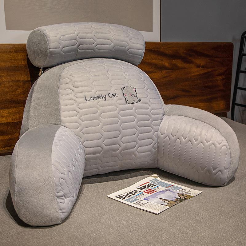 Согревающая латексная подушка для изголовья, мягкая сумка, подушка для поддержки поясницы, большая подушка для спины, диванная подушка для кровати, для чтения, съемная и моющаяся