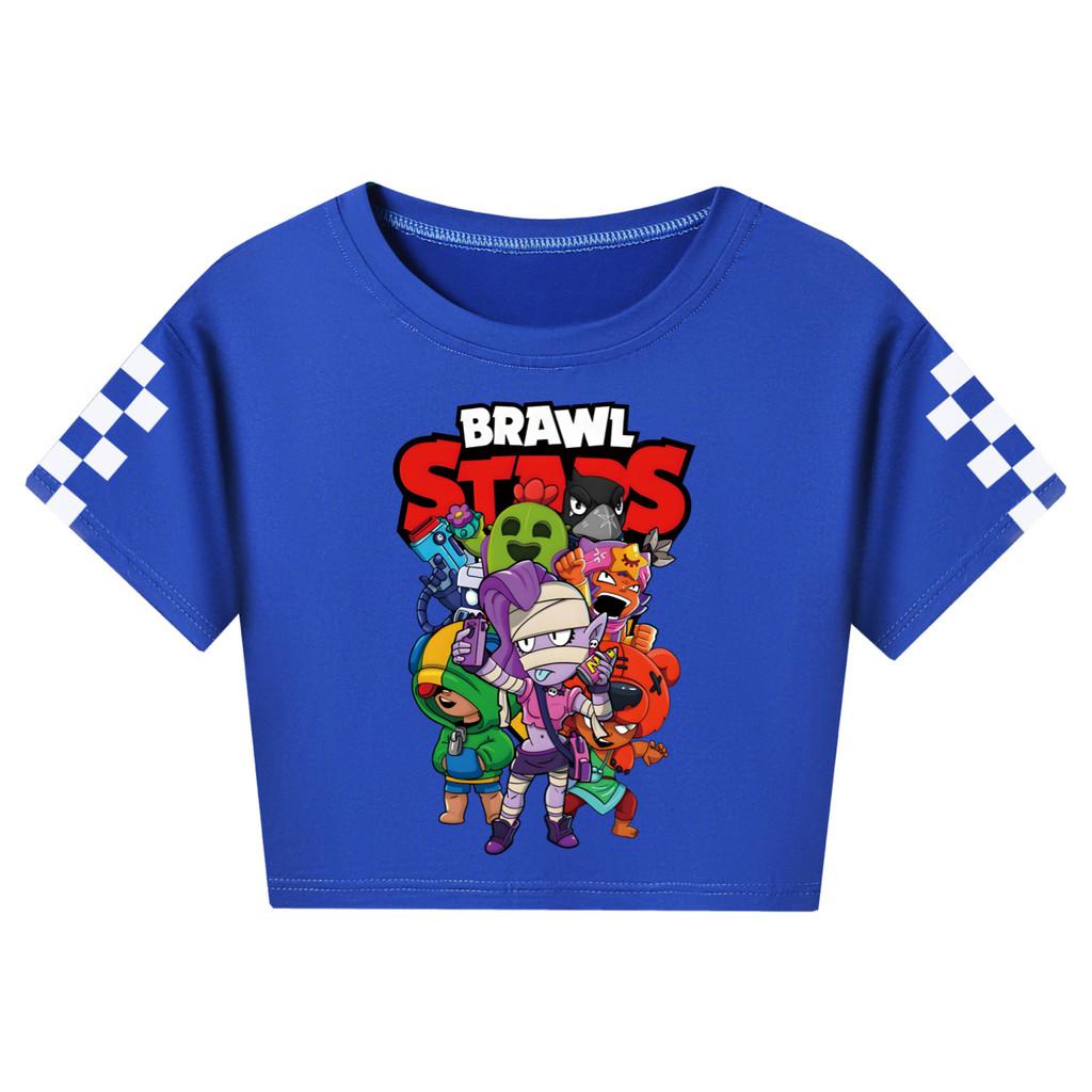 4094 Детская футболка с принтом Brawl Stars для девочек, с короткими рукавами