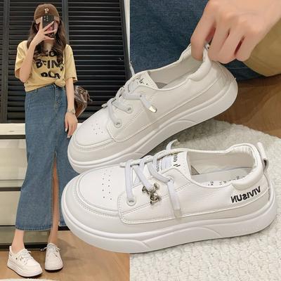 Толстые Туфли Белые Женские Летние Туфли Мягкие Туфли Для Доски Сто Спортивных Туфлей Для Отдыха Женские Туфли Для Ленивых Ударов Ногами