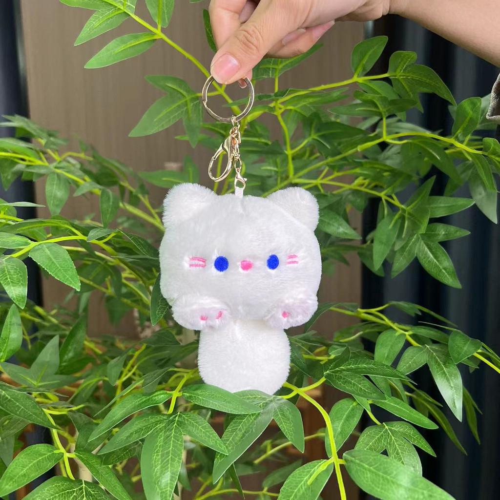 Cute Cat Super Plush Charm With Squeaky Noise Ideal For Bags And Accessories Key