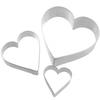 Stainless Steel Heart Cookie Cutter, Large, Medium, and Small, 3 Pieces