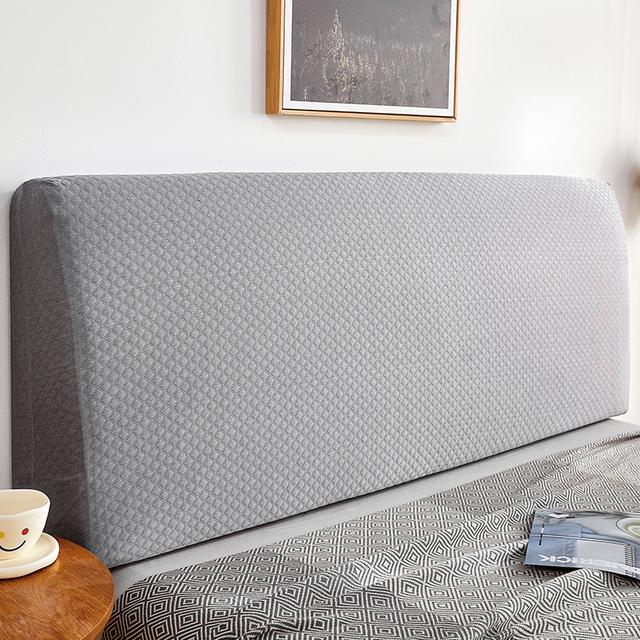 Solid Color Elastic Bed Headboard Cover Thick All -Inclusive Bedhead Cover Stretch Bed Back Headboard Dust Protector Home Hotel