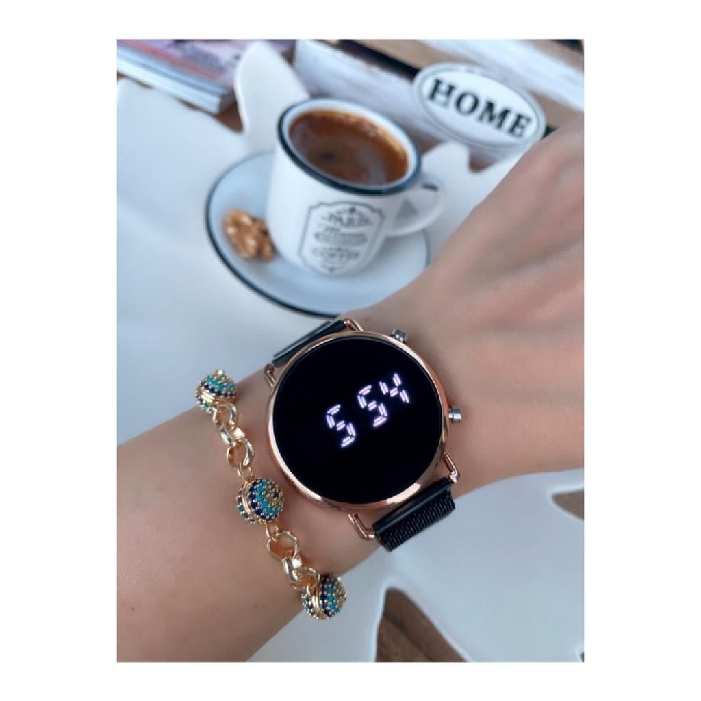 Steel Digital Watch Led Mesh Strap Digital New Model Women's Unisex Wristwatch (only Watch)