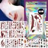 Nizel Children's Halloween Wound Tattoo Sticker Kids Henna Tattoo Replica, 1 комплект, Halloween Mini C Set (60 шт.) (Раны + А)