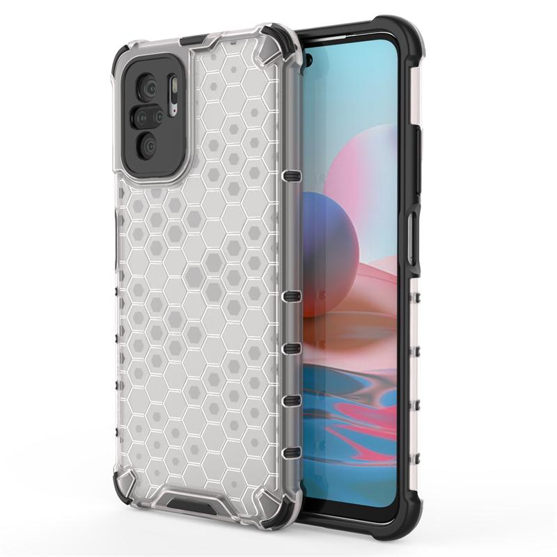 Shockproof Transparent Case For Xiaomi Poco M5S Honeycomb Armor Back Case For Poco M5S Case Cover For Poco M5S M3 F4 X3 X4 GT 5G