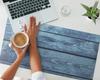 Anti-slip Desk Mat with Vintage Wooden Boards Print 90x45 cm