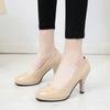 Fashion 2024 New Pumps Women Shoes Style High Heels Shallow Ladies Platform Shoes Round Toe Square Heels Women Office Party Black Shoes
