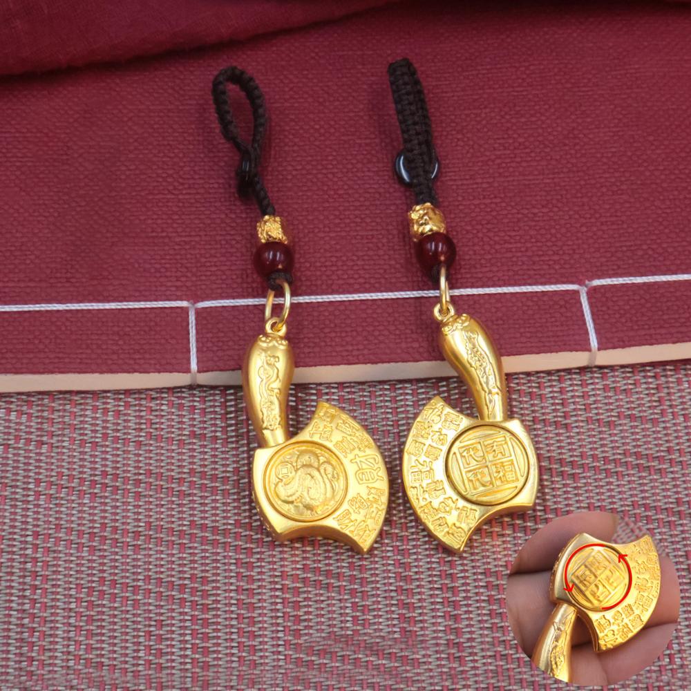 Lucky Car Key Ring Chinese Style Bag Hanging Small Zodiac Keychain  Decoration