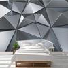 Пользовательские 3D обои Современное искусство Фреска Креативная серебряная геометрия Фото Настенная живопись Гостиная Спальня Телевизор Диван Фон Стена 3 D Домашний декор