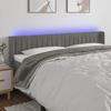 VidaXL LED Headboard Bedroom Furniture Double Bed Accessory Head of Bed Frame Interior Light Grey 3123540
