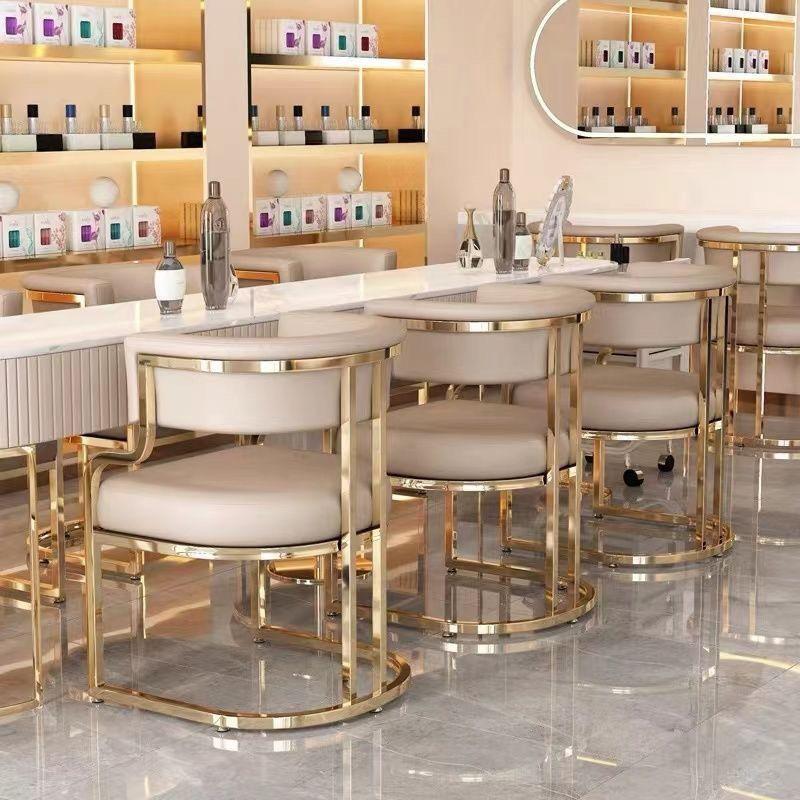 High-End Dining and Reception Chair - Luxury Backrest Single Sofa or Dressing Table Chair