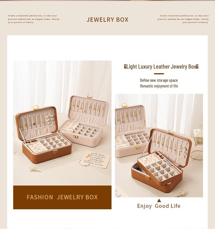 Elegant Multi-layer Lockable Jewelry Storage Box with Anti-oxidation Feature