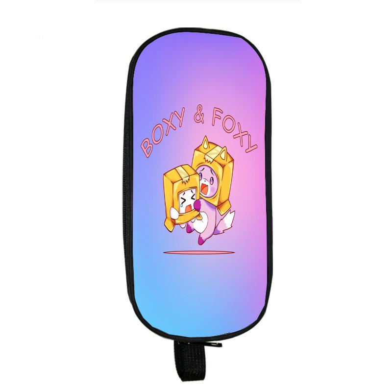 Lankybox Boxy And Foxy робот-пенал большая коробка для хранения портативная сумка для ручек для девочек двухслойная школьная сумка Kawaii чехол для канцелярских принадлежностей