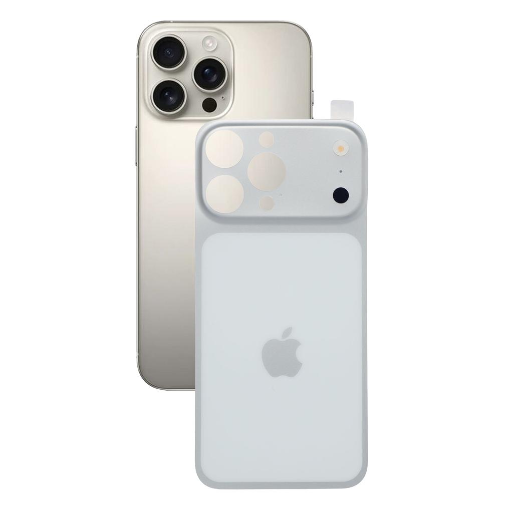 For iPhone 15 Pro Max Back Cover Film Transform to 17 Pro Max Full Coverage PMMA Phone Back Protector