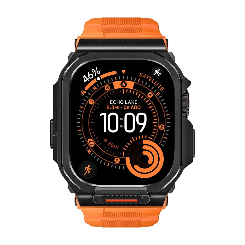 Modification Kit for Apple Watch Ultra 3 2 49mm Band Sport Silicone Bracelet Strap With Metal Protective Bumper iWatch 49MM Case+Strap