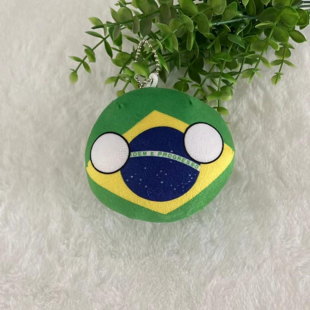 Пушистый кристальный супермягкий плюшевый брелок с флагом Аргентины, оптом 10 см