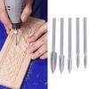Qiwang 5-Piece Set of Electric Chisels, Carving Tools, Steel Carving Knives, DIY Tools for Traditional Crafts, Micro-Carving Beads, Wood Carving, and