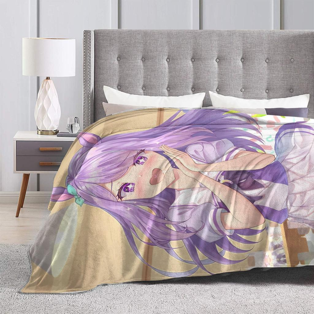 Umamusume Pretty Derby Mejiro Blanket Fleece Autumn/Winter  Portable Lightweight Throw Blanket for Bed Bedroom Rug Piece