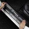 4PCS  Leather Car Door Threshold Protector Stickers Accessories For Volvo R Design T6 AWD C30 C40 C50 C70 XC60 V60 V70 V90 XC90
