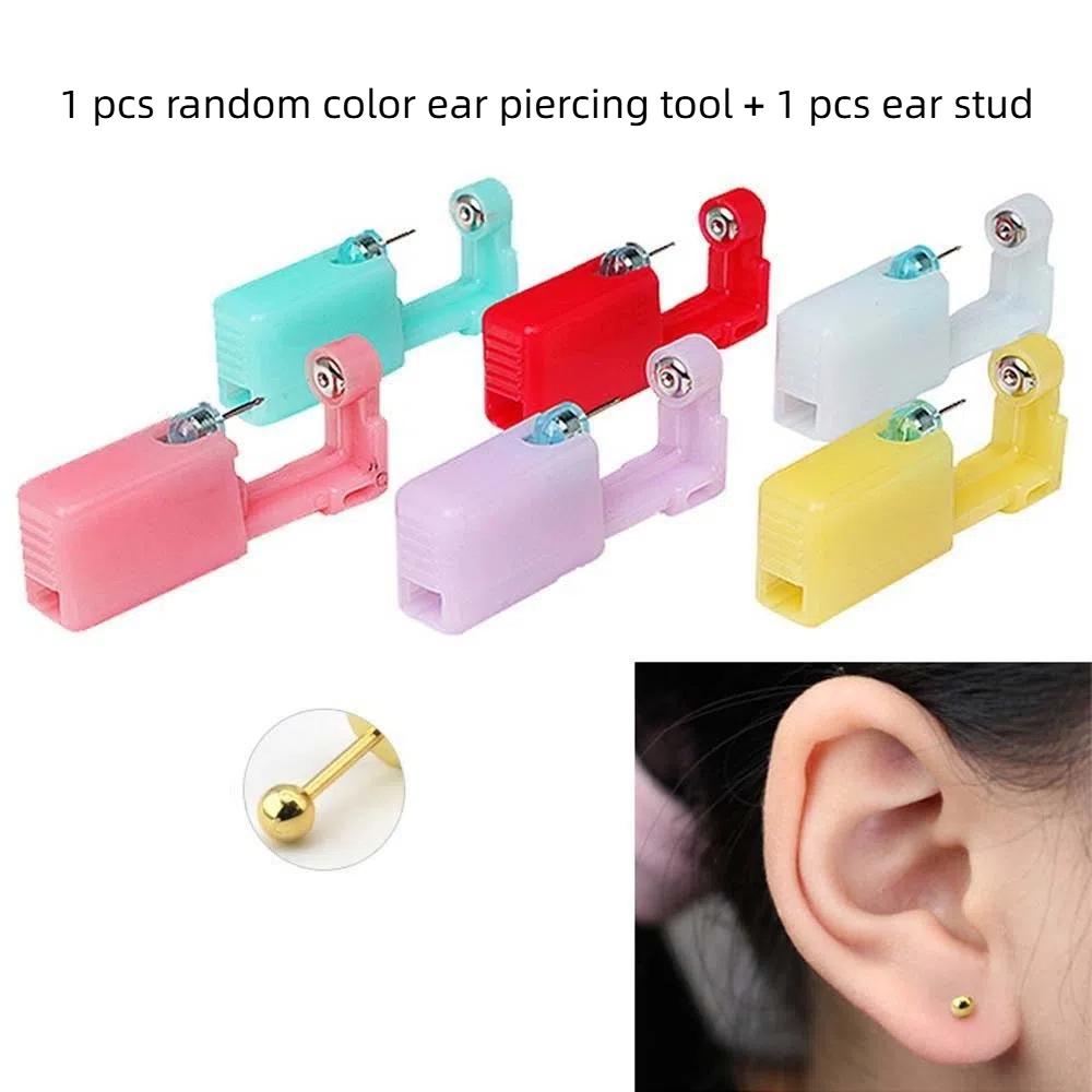 Pain Ear Cartilage Disposable Nose Ear Piercing Tool Earring Piercer Machine Helix Piercing Steel