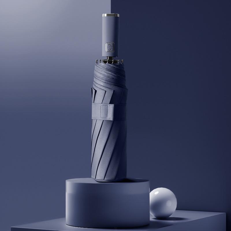 Men's Minimalist Nordic-Style Fully Automatic Folding Umbrella for Rain or Shine