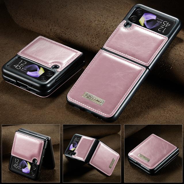 Противоскользящий кожаный чехол для мобильного телефона Samsung Galaxy Z Flip4 5g Flip 4 Flip3 Flip 3, складной противопыльный чехол