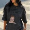 Funny Baby Meme TShirt  No Risk No Story Graphic Tee Vintage Washed Black  Women Clothes Gothic T Shirt  Harajuku T Shirts