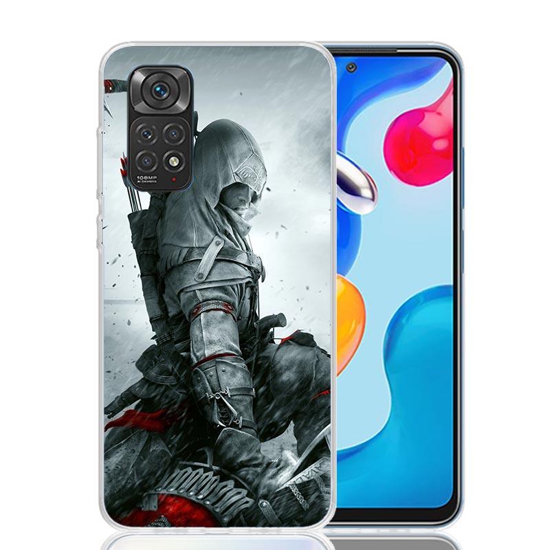 Чехол для телефона A-Assassins Game Creed для Xiaomi Redmi Note 13 14 15 Pro Plus 12S 12 14S 11S 11E 10 10S 11 11T 5G 4G Обложка Coque Красный