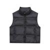Womens Stand Collar Sleeveless Zip Pocket Puffer Vest Jacket 2025 Winter 3D