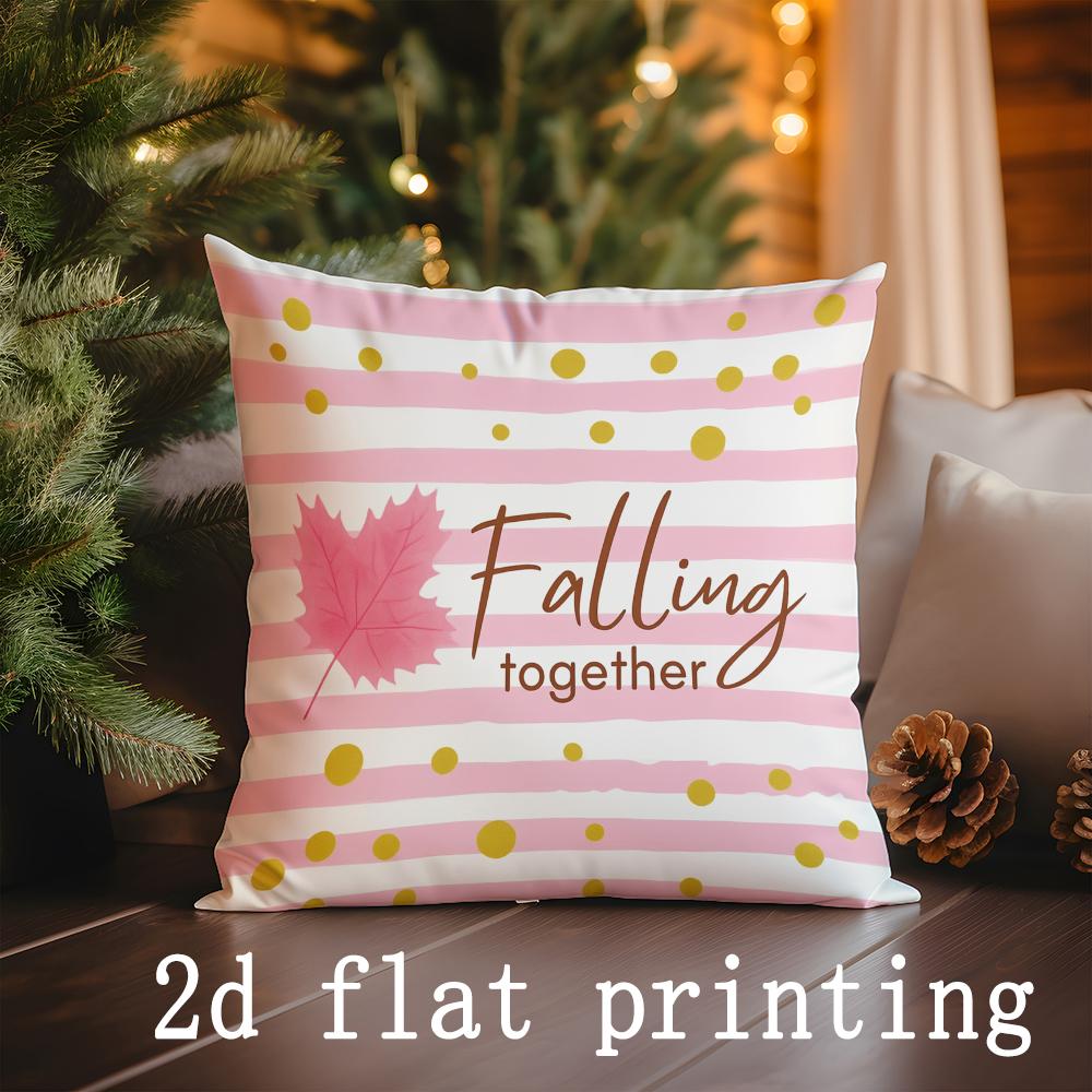 Home Decor Fall-Themed Hello Pumpkin Printed Cushions Pattern Cushion Cover Suitable for Sofa Bedroom Car Pillow Cover