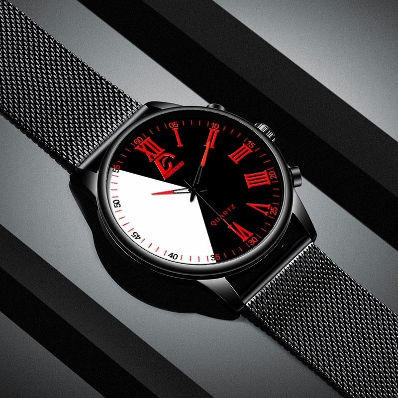 Fashion Mens Watches Casual Quartz Wrist Watch for Men Luxury Business Black Watch Male Clock