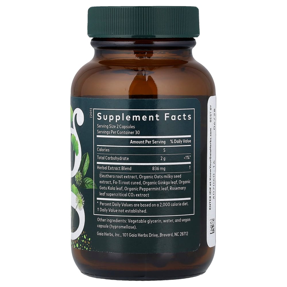 Gaia Herbs DailyWellness Attention & Focus Support, 60 Vegetarian Liquid Phyto-Capsules