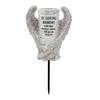 Cemetery Vase Angel Wing Memorial Vase with Spike And Drainage Hole Resin Bouquet Flower Holder for Tomb Headstone Decoration