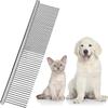 Stainless Steel Pet Comb Pet Grooming Comb Round Tooth Dog Comb For Dogs And Cats With Matted Hair (19 X 4cm)