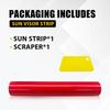 1Pcs 60*10Inch Red Car Windshield Sun Visor Vinyl Decal Strip Film Banner Blank Sticker White Black Sunstrip Sticker Accessories