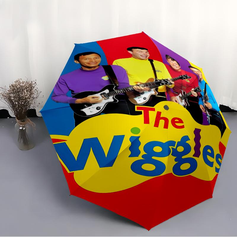 Printed The Wiggles Printed Folding Umbrella,Outdoor,Leisure,And Travel Umbrella,Durable Umbrella Fabric,Birthday And Holiday Gift