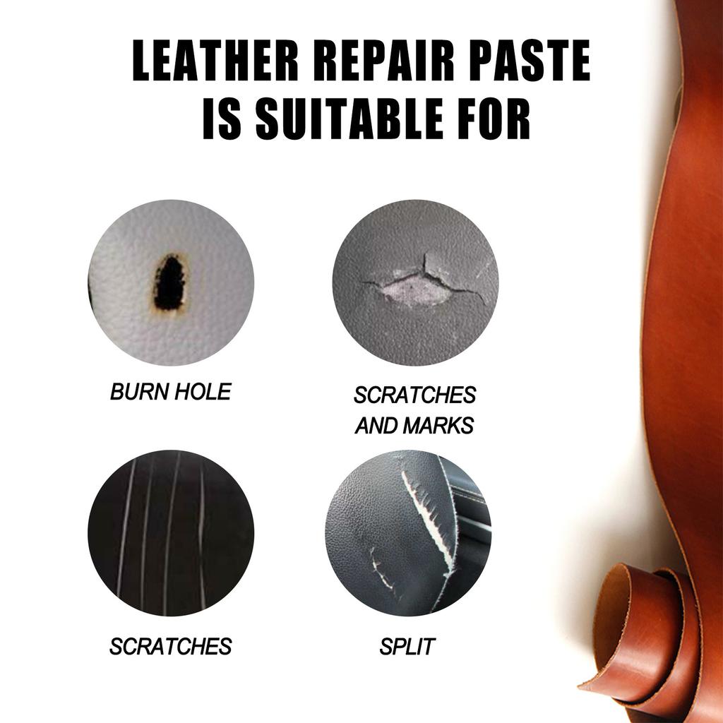 60ml Leather Filling Paste | Car Seat Repair | Cracks, Burns & Holes Restoration