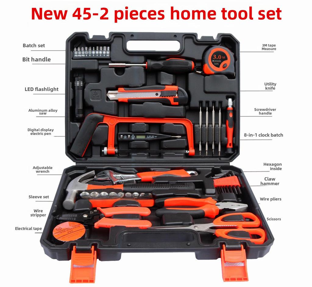 Набор бытовых электро- и ручных инструментов: Комплексный набор для деревообработки и ремонта