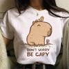 Cute Capybara Clothing T-Shirt Women Vintage Cartoon T Shirt Female Casual Anime Top Tees T Shirt Manga Women Graphic Tee Tops