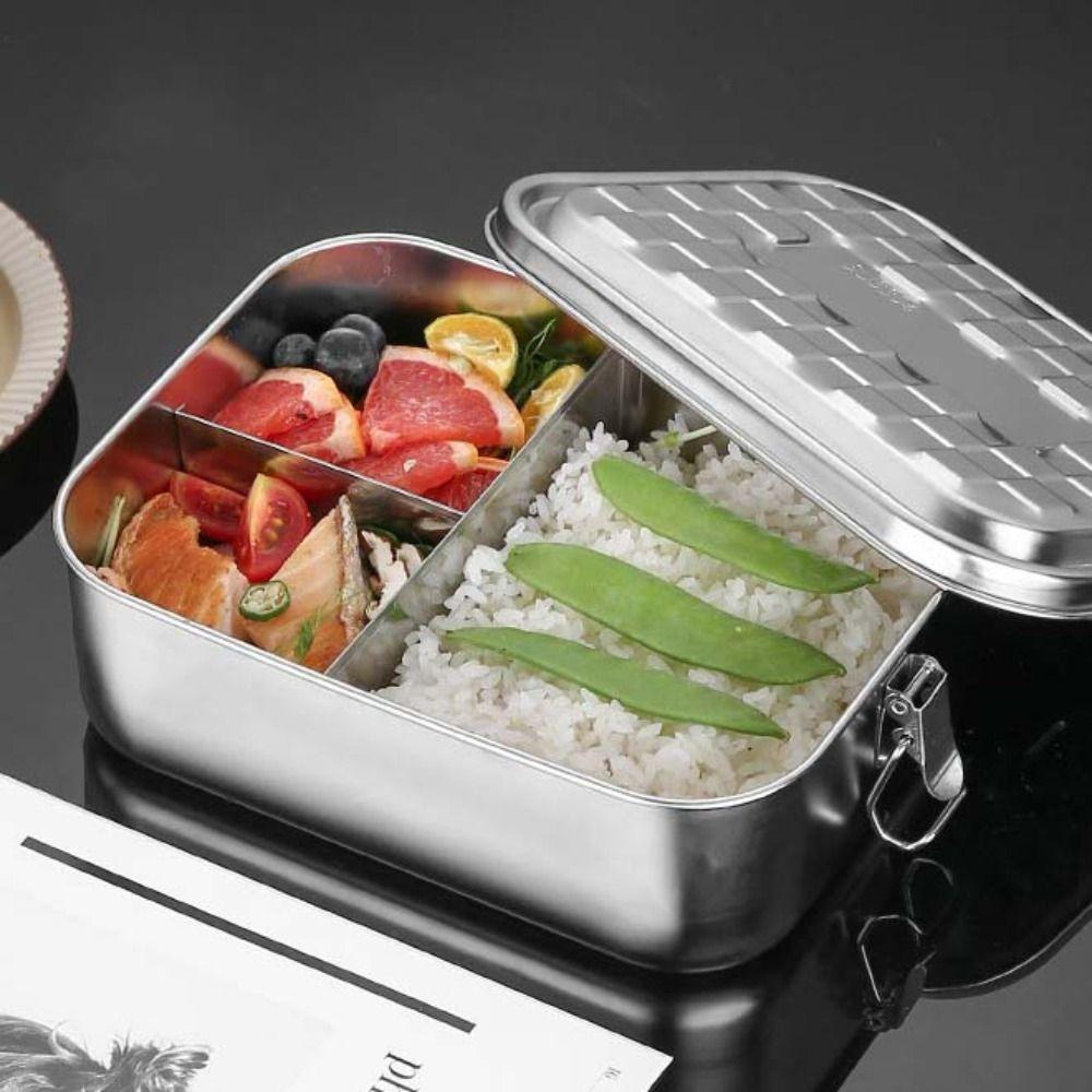 Rectangular Lunch Container 1/2/3 Compartment Fresh-keeping Box Picnic