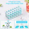 Лоток для кубиков льда с герметичной крышкой, 14 полостей, пищевой легкосъемный многоразовый холодильник «сделай сам», силиконовая форма для изготовления кубиков льда, кухонные принадлежности