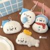 Fluffy Seal Plush Keychain Soft Stuffed Bag Charm Sea Theme Animal Key Pendant Gift