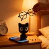 Милая 3D-печатная оправа для очков в форме черного кота Дизайн сидящего котенка Супер милый настольный органайзер Подходит для дома, офиса, подарок