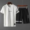 Men's Short Sleeved Round Neck T-shirt Set Fashion Casual Loose Fitting Sports Set