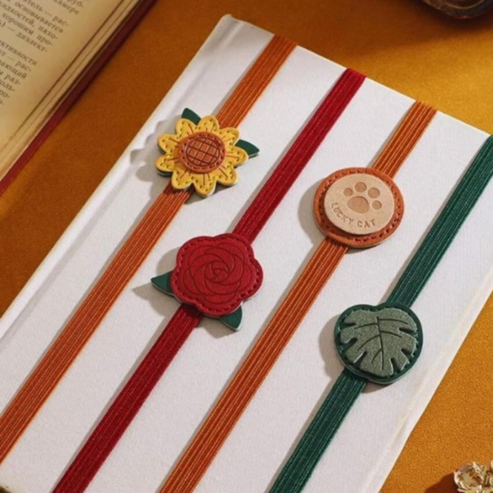 Soft Page Marker Floral Patterns Long Bookmark Beautiful PU Bookmark Writers