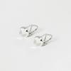white quartz clip earrings