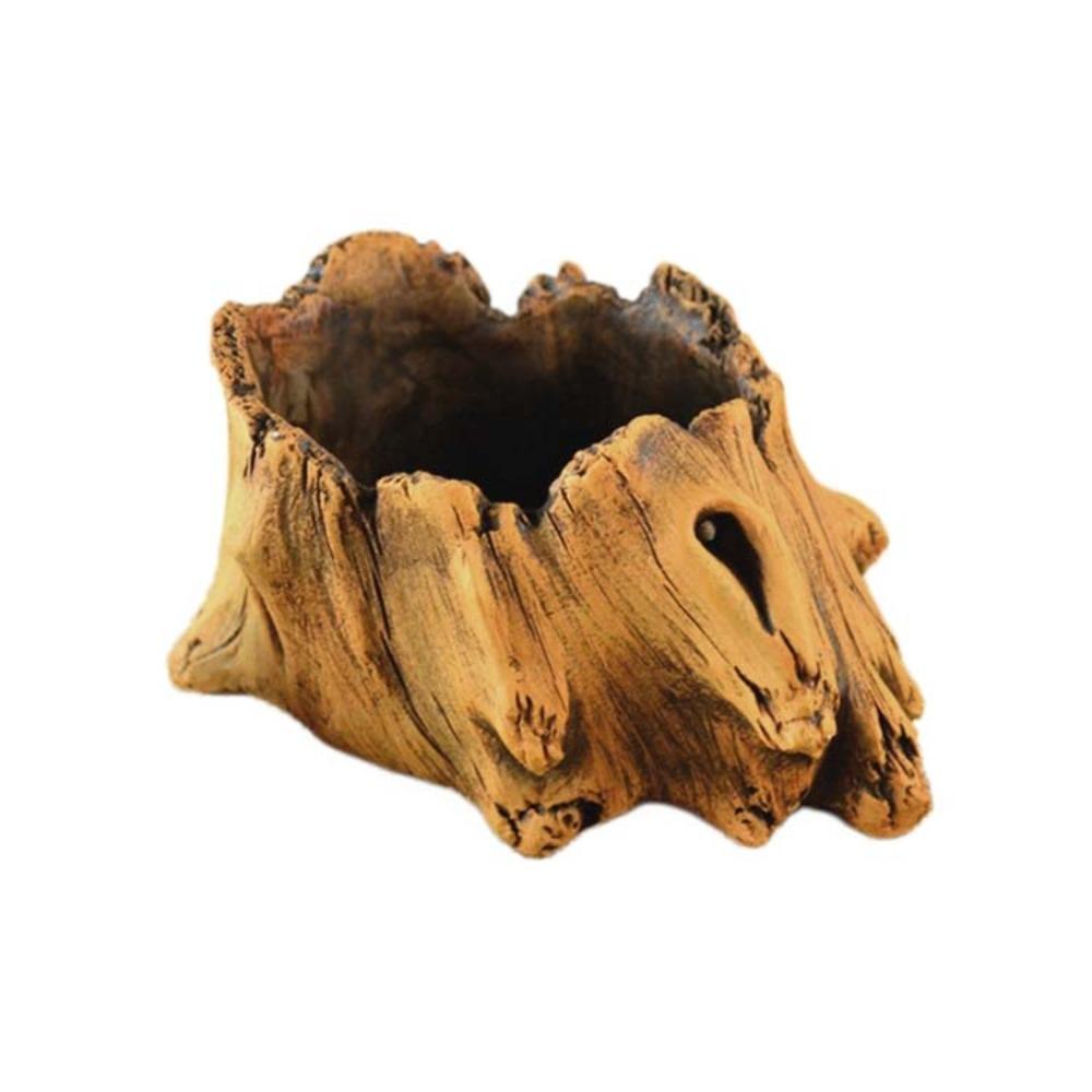 Home Decoration Imitation Wood Flowerpot Cement Pile Log Planter for Herbs Strawberries