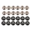 24pcs M4 Flange Lock Nuts Professional Metal Prevents Loosening Slip Resistance Hex Flange Nuts for
