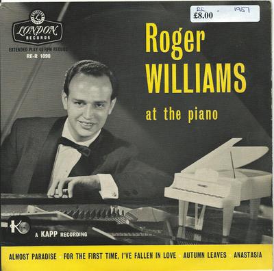 7-дюймовая пластинка ROGER WILLIAMS - Roger Williams At The Piano RER1090 London Records - UK Pop Б/у